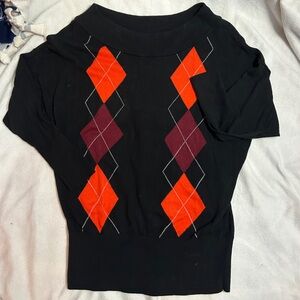 EXPRESS Women’s Argyle Sweater size Medium